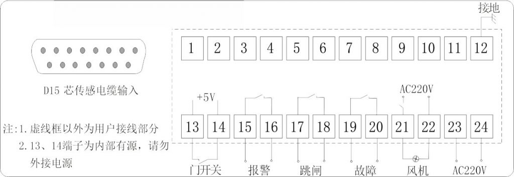 IB-S201 干式變壓器溫控器(圖2) IB-S201D端子接線圖